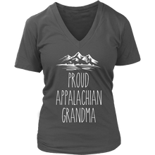 Proud Appalachian Grandma V-neck T-shirt Silver design